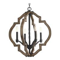 Progress Lighting 4 Light Gilded Iron Finish Urban Industrial Style Chandelier Light Fixture