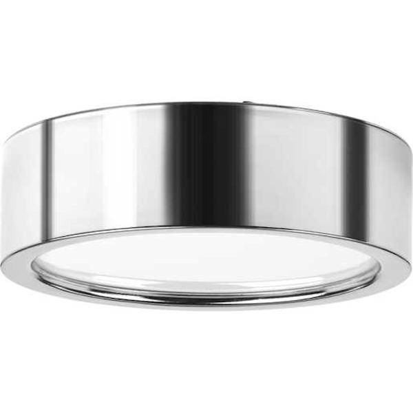 9" 17 watt 120 volt 3000K Polished Chrome White Acrylic Diffuser LED Light Fixture