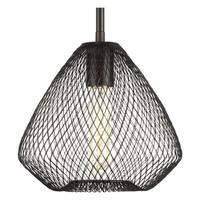 Progress Lighting 1 Light Antique Bronze Mesh Shade Pendant Light Fixture