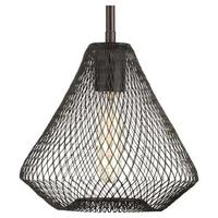 Progress Lighting 1 Light Antique Bronze Mesh Shade Pendant Light Fixture