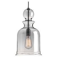 Progress Lighting 1 Light Graphite Clear Glass Shade Dimmable Pendant Light Fixture
