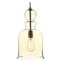Progress Lighting 1 Light Antique Bronze Clear Glass Shade Dimmable Pendant Light Fixture