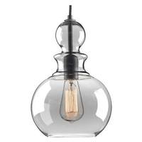 Progress Lighting 1 Light Graphite Clear Glass Shade Dimmable Pendant Light Fixture