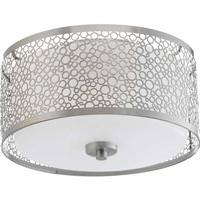 Progress Lighting 11" 17 watt 120 volt 3000K Brushed Nickel Etched Glass LED Light Fixture