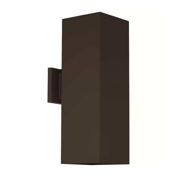 29 watt 120 volt 3000K Natural White Antique Bronze Outdoor Up/Down Square LED Wall Light Fixture