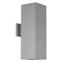 Progress Lighting 29 watt 120 volt 3000K Natural White Metallic Gray Outdoor Up/Down Square LED Wall Light Fixture