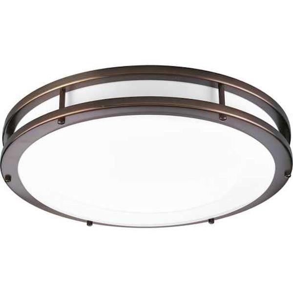 18" 30 watt 120 volt 3000K Urban Bronze White Acrylic Diffuser LED Light Fixture
