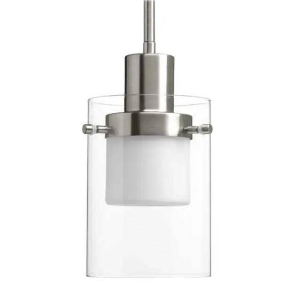 1 Light 9 watt 3000K Natural White Brushed Nickel Dimmable LED Pendant Light Fixture
