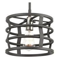 Progress Lighting 1 Light Graphite Open Cage Design Pendant Light Fixture