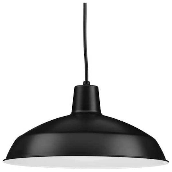 1 Light Black Dimmable Pendant Light Fixture