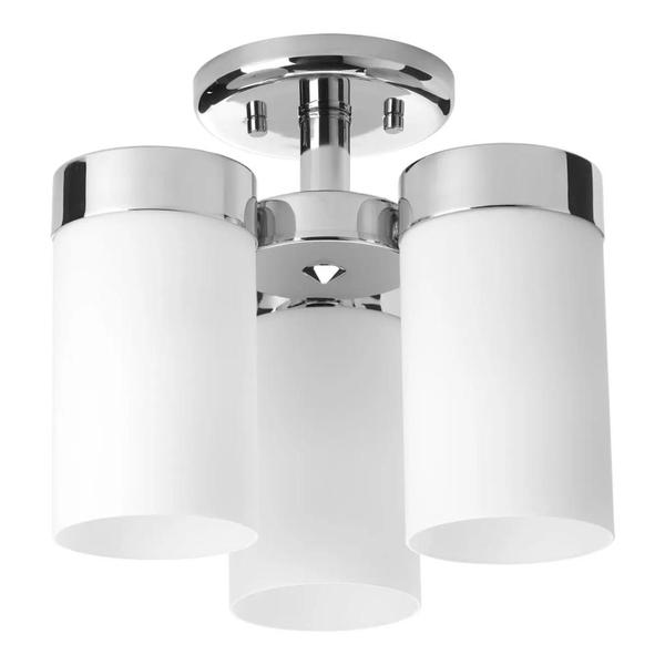 3 Light 120 volt Polished Chrome Etched Glass Bowl Flush Mount Ceiling Light Fixture