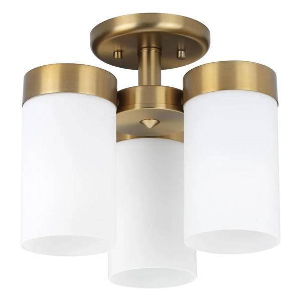 3 Light 120 volt Brushed Bronze Etched Glass Bowl Flush Mount Ceiling Light Fixture