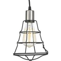 Progress Lighting 1 Light Graphite Mini Farmhouse Style Pendant Light Fixture