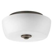 Progress Lighting 2 Light 120 volt Antique Bronze Etched Opal Glass Bowl Ceiling Light Fixture