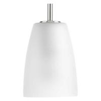 Progress Lighting 1 Light Brushed Nickel Etched Glass Shade Pendant Light Fixture