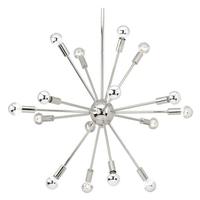 Progress Lighting 16 Light Polished Nickel Chandelier Light Fixture