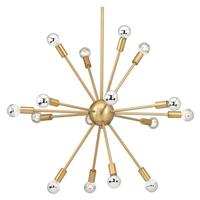 Progress Lighting 16 Light Brushed Bronze Chandelier Light Fixture