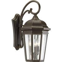 Progress Lighting 3 Light Antique Bronze with Clear Seeded Glass Wall Light Fixture