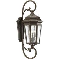 Progress Lighting 3 Light Antique Bronze with Clear Seeded Glass Wall Light Fixture