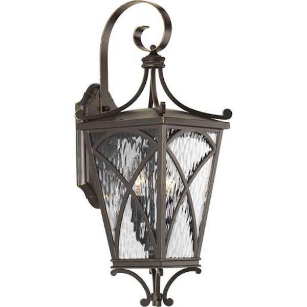 2 Light Oil Rubbed Bronze with Clear Water Seeded Glass Etched Glass Diffuser Medium Cadence Wall Light Fixture