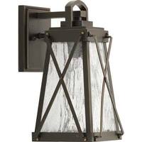 Progress Lighting 1 Light Antique Bronze with Clear Water Glass Wall Light Fixture