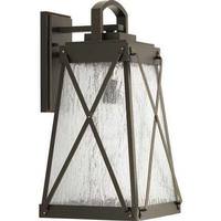 Progress Lighting 1 Light Antique Bronze with Clear Water Glass Large Wall Light Fixture