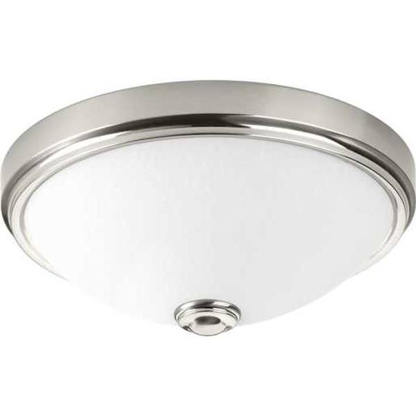 11" 21 watt 120 volt 3000K Brushed Nickel Linen Glass LED Light Fixture