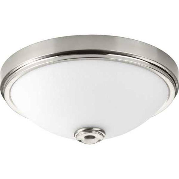 15" 28 watt 120 volt 3000K Brushed Nickel Linen Glass LED Light Fixture