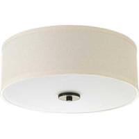 Progress Lighting 17 watt 120 volt 3000K Antique Bronze Off-white Linen Shade LED Light Fixture