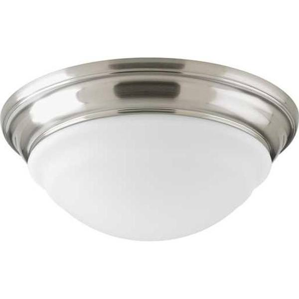 11" 17 watt 120 volt 3000K Brushed Nickel Etched Glass LED Light Fixture