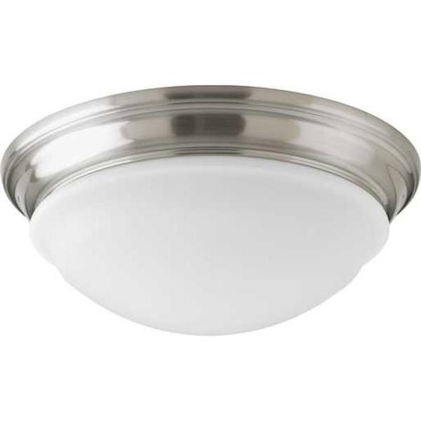 12.5" 25 watt 120 volt 3000K Brushed Nickel Etched Glass LED Light Fixture