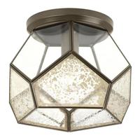 Progress Lighting 1 Light Antique Bronze Antique Mirror/Clear Glass Shade Ceiling Light Fixture