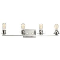 Progress Lighting 4 Light 120 volt Brushed Nickel Vanity Clear Glass Light Fixture