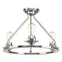 Progress Lighting 3 Light Brushed Nickel Chain/Ceiling Mount Ceiling Light Fixture