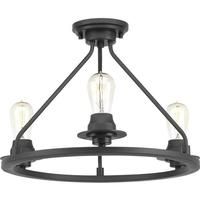 Progress Lighting 3 Light Graphite Chain/Ceiling Mount Ceiling Light Fixture