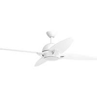 Progress Lighting 54" White 4 White Blade Indoor LED Ceiling Fan