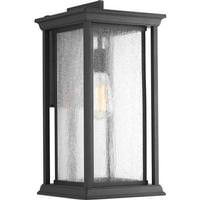 Progress Lighting 1 Light Black with Clear Seeded Glass Large Endicott Wall Light Fixture
