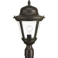 Progress Lighting 1 Light Antique Bronze with Clear Seeded Glass Wall Light Fixture