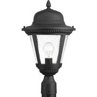Progress Lighting 1 Light Black with Clear Seeded Glass Wall Light Fixture