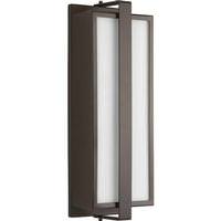 Progress Lighting 2 Light Antique Bronze with Etched Glass Diverge Wall Light Fixture