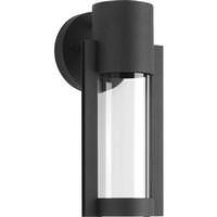 View 9 watt 120 volt 3000K Natural White Black Finish Clear Glass Diffuser LED Wall Light Fixture
