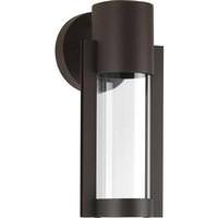 Progress Lighting 9 watt 120 volt 3000K Natural White Antique Bronze Clear Glass Diffuser LED Wall Light Fixture