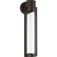 Progress Lighting 9 watt 120 volt 3000K Natural White Antique Bronze Clear Glass Diffuser Medium LED Wall Light Fixture