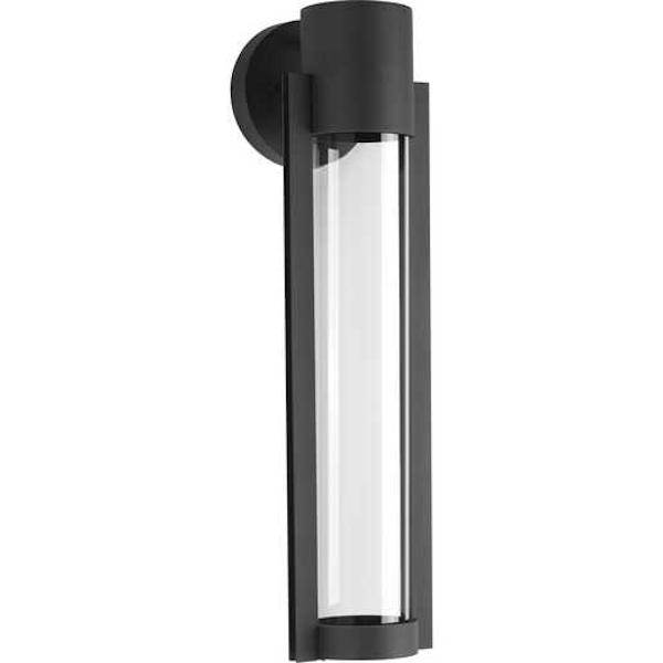 9 watt 120 volt 3000K Natural White Black Clear Glass Diffuser Medium LED Wall Light Fixture