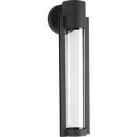 View 9 watt 120 volt 3000K Natural White Black Clear Glass Diffuser Medium LED Wall Light Fixture