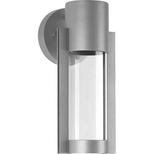 9 watt 120 volt 3000K Natural White Metallic Gray Finish Clear Glass Diffuser LED Wall Light Fixture