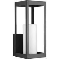 Progress Lighting 1 Light Black with Etched Opal Glass Patewood Large Wall Light Fixture