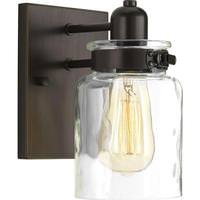 Progress Lighting 1 Light 120 volt Antique Bronze Vanity Clear Glass Light Fixture