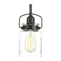 Progress Lighting 1 Light Antique Bronze Clear Glass Shade Mini Pendant Light Fixture