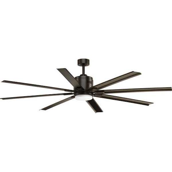 72" Antique Bronze 8 Blade Indoor Remote Control LED Ceiling Fan